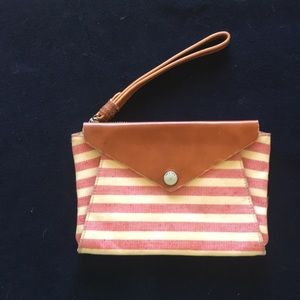 Super cute red and white Rag and Bone clutch